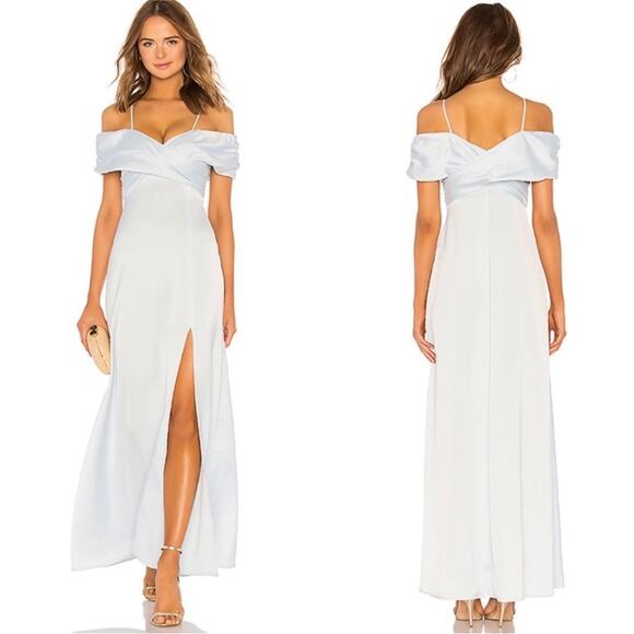 NWT LPA Shirred Cross Front Gown in Powder Blue SZ XS - Picture 1 of 10